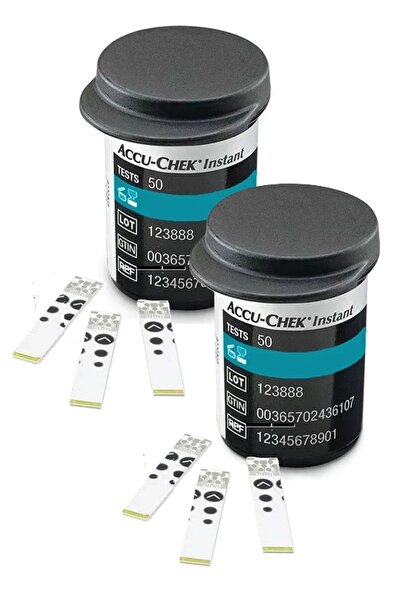 ACCU-CHEK Instant Accu-Chek Instant Blood Glucose Test Strips Total 100 Agent Strips (Two packs of 50 strips each)