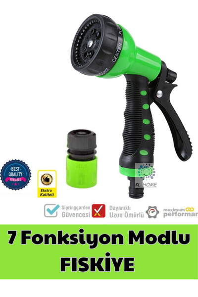 KL HOME 7 MODLU FONKSİYON FISKİYE - BAHÇE ÇİÇEK BALKON FİSKİYE SULAMA TABANCASI
