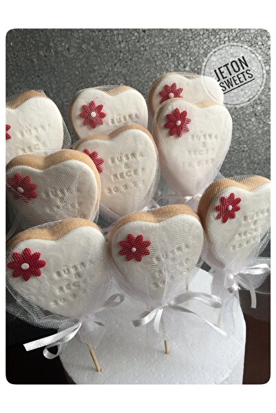 Jeton Pasta Söz Nişan Hediyelik El Yapımı Şeker Hamurlu Kurabiye 20 adet 900₺...