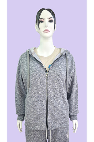 AHMERA Gray Unisex Regular Fit Zippered Hooded Hidden Pockets Transitional Jacket