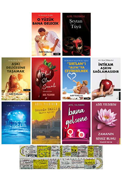 Destek Yayınları Adil Yıldırım 10 Kitap Set / 50 Maddede Evlilik+Bana Gelsene+Zamanın Sessiz Ruhu+Metcezir+Flört Etme