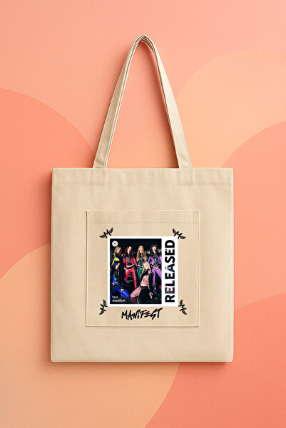 lovver Geantă din pânză imprimată premium, cu design de cântec pentru amatori...