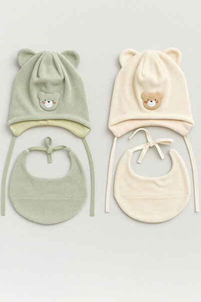 greenmoss Fleece on the Outside, 100% Cotton on the Inside, 2-Pack Baby Beanie