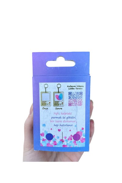 hediye Dear / Friend Fingerprint Couple Keychain” Music-Themed Couple Fingerprint Keychain