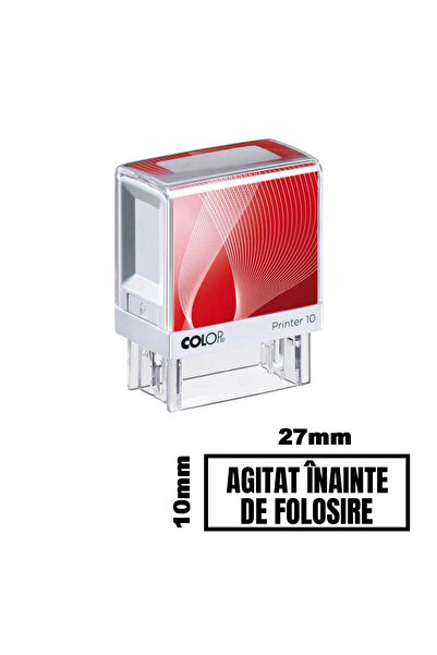 Colop Printer Stampila AGITAT INAINTE DE FOLOSIRE de birou 27x10mm