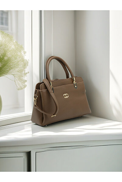 Generic Elegant Flex Leather Tote Bag – Women’s Structured Handbag with Gold Accents & Top Handles