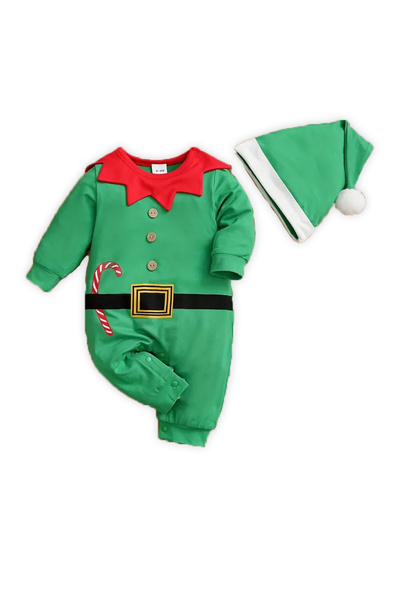 RebelBeBe Elf jumpsuit and hat – 0-3 months, 3-6 months