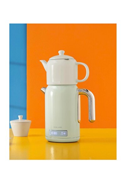 Porland Retro Porselen Demlikli Digital Çay Makinesi