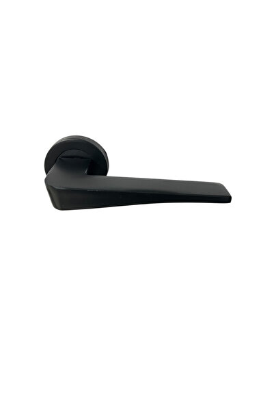 EYMEN YAPI Hira Yasemin Aluminum Round Rosette Door Handle Matte Black Room