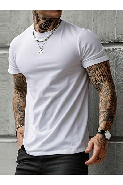 EYAX MODA ERKEK OVERSIZE DÜZ TİŞÖRT