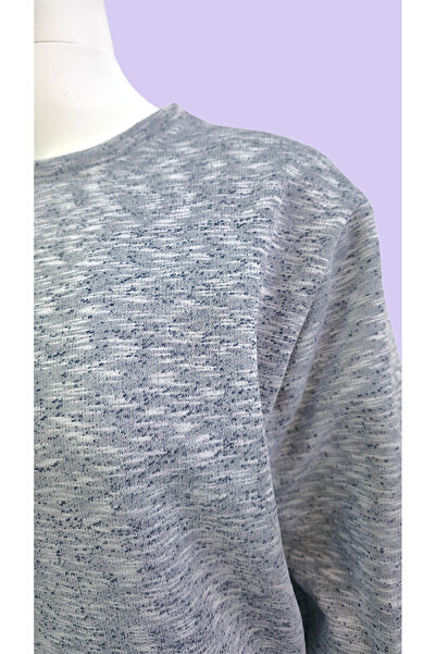 AHMERA Gray Unisex Regular Fit Crew Neck Cuffed Sweatshirt