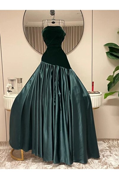 ADORA فستان سهرة اخضر (يرجى اختيار القياس بعنايه لتجنب الارجاع)