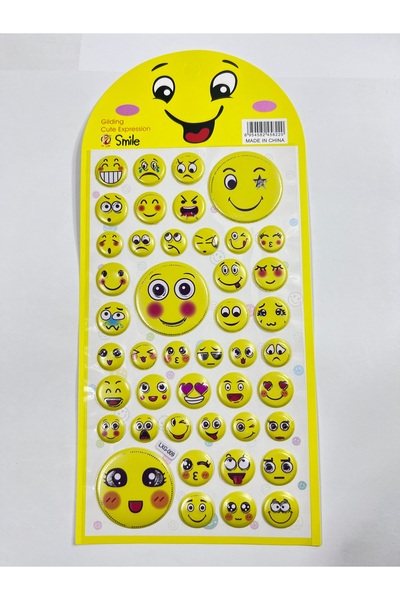 Ctc Gümrük Ürünleri Set de autocolante 3D în relief cu emoji - autocolant cu fața zâmbitoare pentru profesori, elevi și copii