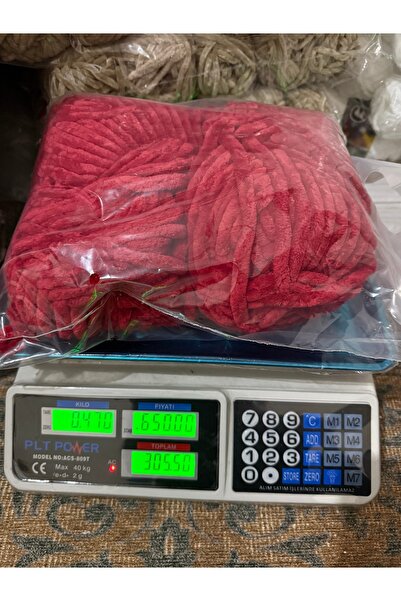 SÜSLÜTASARIM Himalaya kalın kadife ip (470 gram )kırmızı