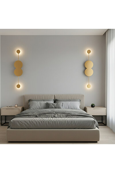 MOİRA Ledos Gold 97cm Modern Led Sconce 10W 3000K Daylight Living Room Bedside Wall Lamp,Ledos-15543-A