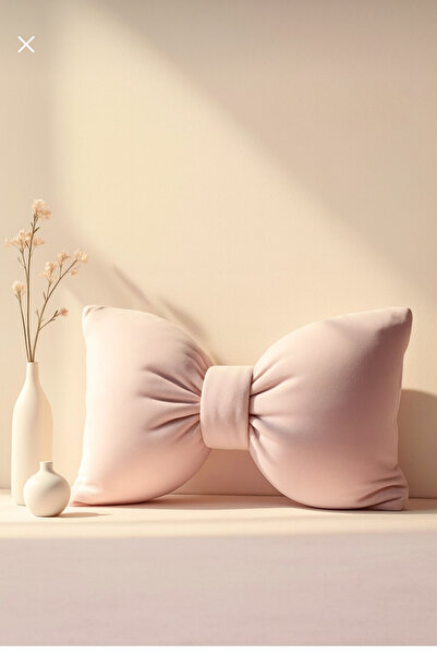 JACA XXL Bow Appearance Decorative Pillow Filled Bow Ribbon Gift Pillow Cushion Pillow