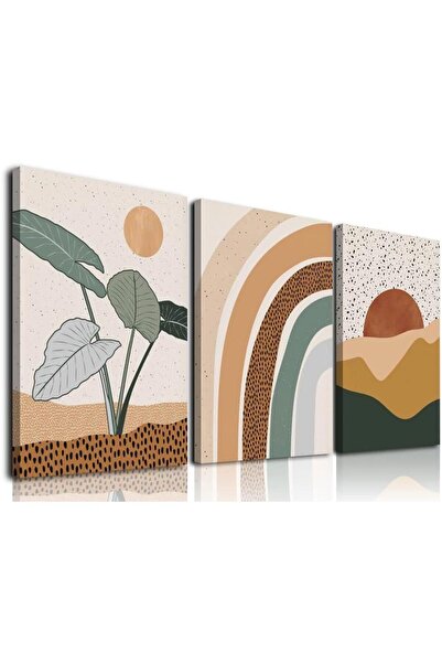 ALAYRA International لوحة فنية جدارية قماشية بتصميم بوهو بسيط، 40×60 سم - ديك...