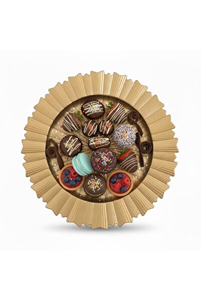 mawfoor Gold dessert serving dish 1+1