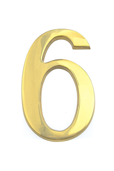 ICON TOOLS HOUSE NUMBER, BRASS, SHINY 200 MM, DIGITAL "6/9"