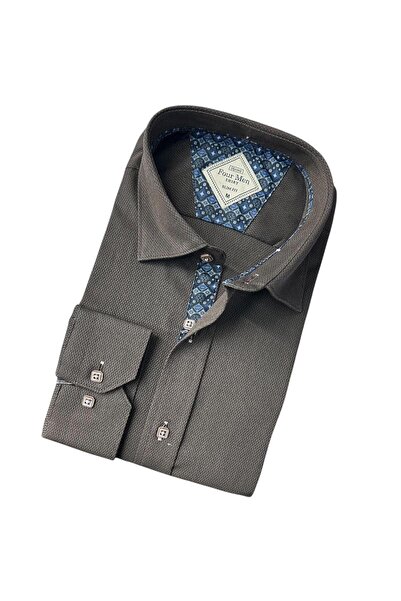 GÖMLEK GALERİSİ Slim Fit Slim Fit Oxford Woven Men's Shirt