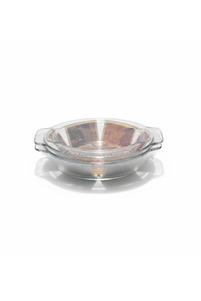 Kitchen Large and small transparent Pyrex tray set - 2 pieces, high quality