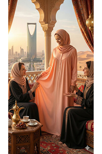 5.MEVSİM Long Sleeve Plain Mother Nightgown (Available in Sizes m to 3XL)