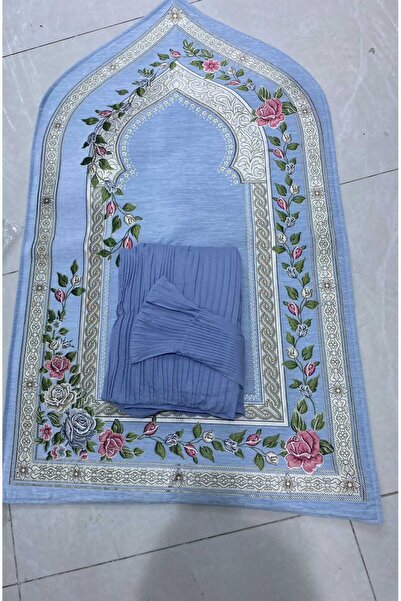 Gerenic Prayer mat set - available in 7 colors - Turkish thermal mat with padded sponge, prayer sheet cover, incense burner, and prayer beads