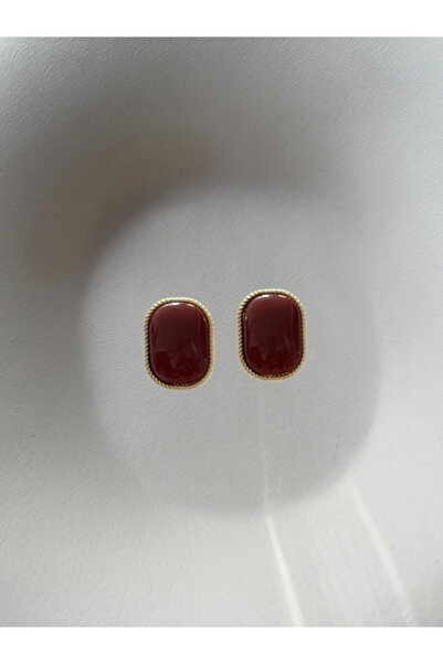 Nole&Co. Gold Oval Framed Design Earrings