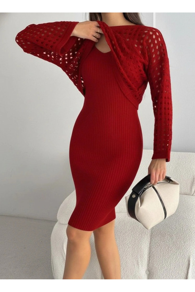 By Sevilen Collection Set de tricotaje pentru femei, cu mâneci lungi, pulover...