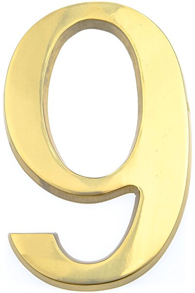 ICON TOOLS HOUSE NUMBER, BRASS, SHINY 200 MM, DIGITAL "6/9"