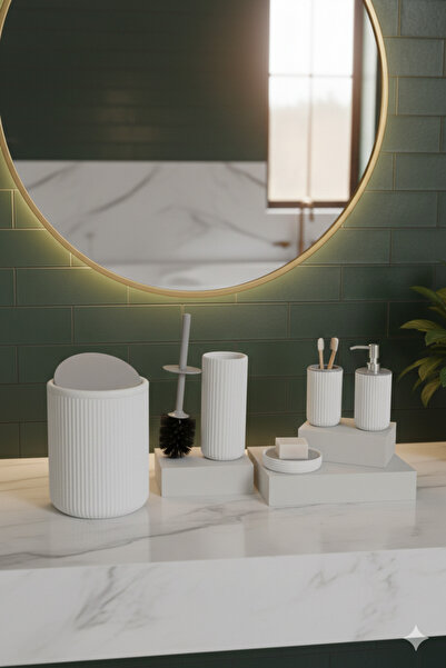 Madame Coco Martin 5-Piece Bathroom Set-Ecru