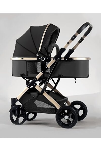 BabyCara عربة أطفال فاخرة مزودة بمظلة ومقعد قابل للعكس وعجلات مطاطية وتقنية امتصاص صدمات متطورة