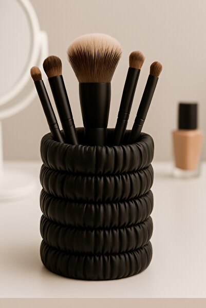 END Design Pillow Shaped Makeup Organizer – Hard Plastic, Multi-Purpose Organizer