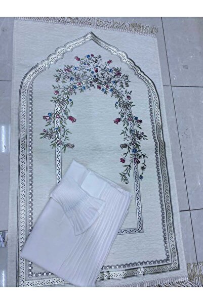 Gerenic Prayer mat set - available in 7 colors - Turkish thermal mat with padded sponge, prayer sheet cover, incense burner, and prayer beads