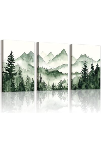 ALAYRA International لوحة فنية جدارية قماشية بتصميم بوهو بسيط، 40×60 سم - ديك...