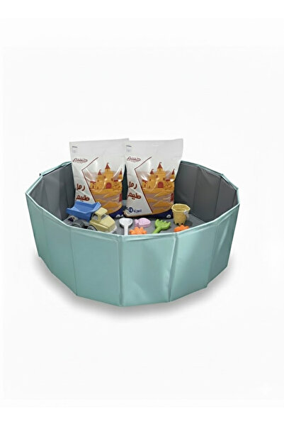 HASSM مجموعة الرمل حاجز رملي30 سم *100سم *100 سم + 2 اكياس رمل من حسم