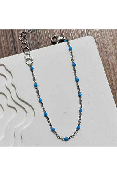 TURKAFONE Blue Detail Chain Bracelet