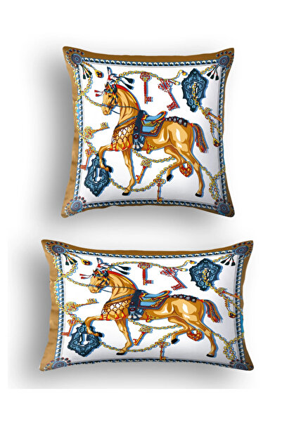 Youhe 1pc,Washable Pillowcase | Dark Frame & Yellow Pony Print | Indoor & Outdoor