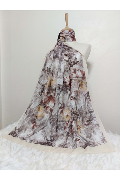 REMOMODA Şal cu model floral, şal francez din bumbac, elastic, moale, de înaltă calitate