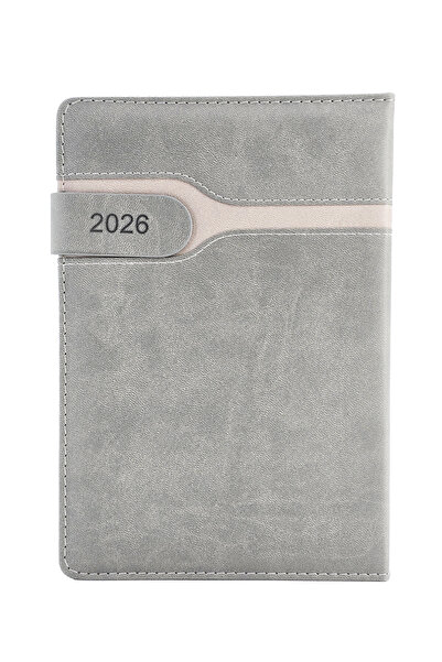 Generic PU Leather 2026 Diary A5, Daily Planner with Magnetic Closure Strap