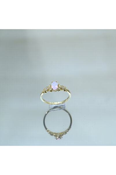 FasekGold Fox Love Pembe Quartz Evlilik Teklifi Prenses 925 Ayar 0.50 Karat G...