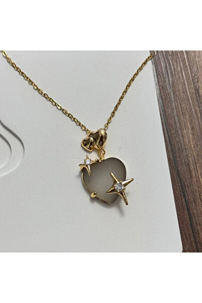 TURKAFONE قلادة حجر القلب