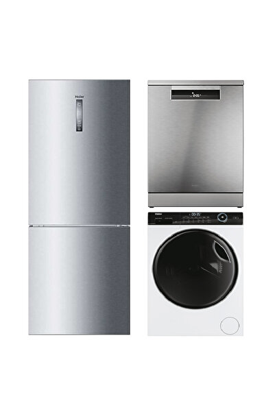 Haier 3'LÜ BEYAZ EŞYA SETİ (C3FE844CGJ-HW100-B14959N1-XF 6B2M3PX)