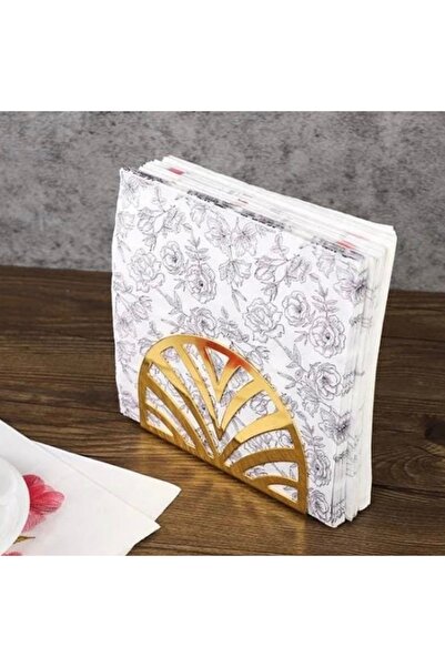 PUFO Gold decorative metal napkin holder, 13 x 9 cm, gold