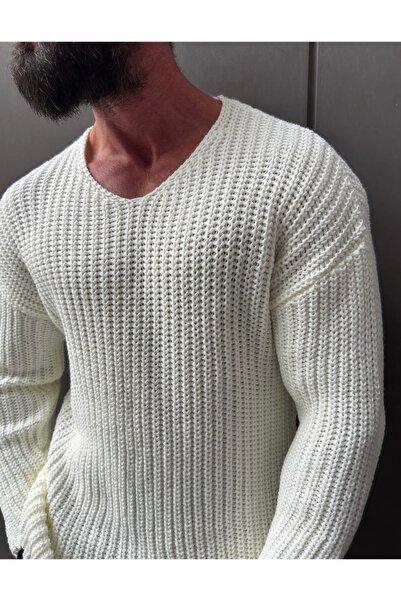 Zen And Men Open Collar Knitted Men's Sweater
