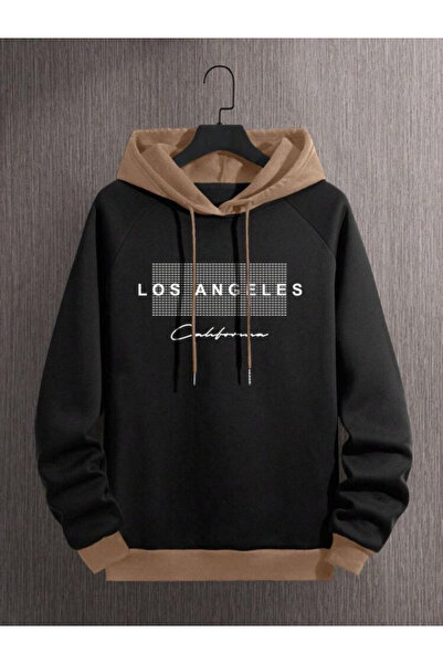 Machetta Unisex Los Angeles California Printed Oversized Hooded Sweatshirt