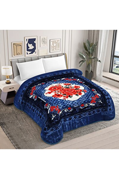 Best Dream Extra Large Double Deluxe Floral Pattern Blanket/Wrapper - 220x240 cm, approx. 8 kg