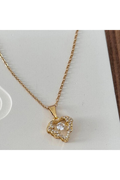 TURKAFONE Heart Gold Necklace