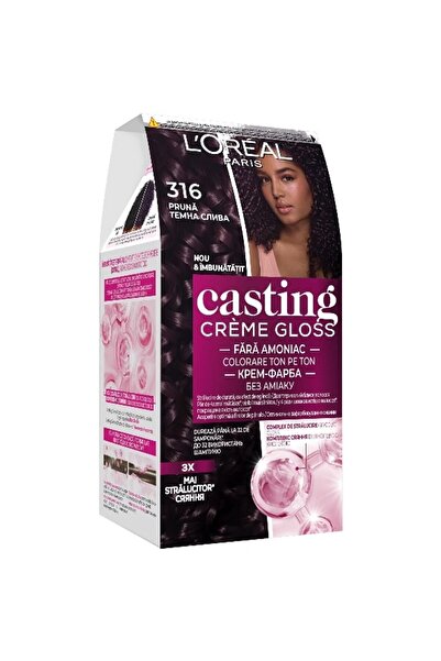 L'Oreal Paris Set 2 x Casting Creme Gloss Semi-Permanent Hair Dye 316 Plum 180 ml