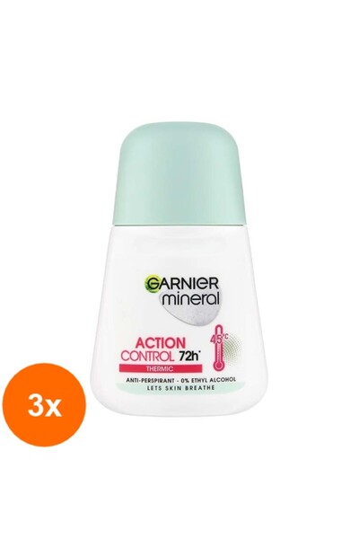 Garnier mineral Set 3 x Deodorant Roll-on Mineral Action Control Termic 72h, ...